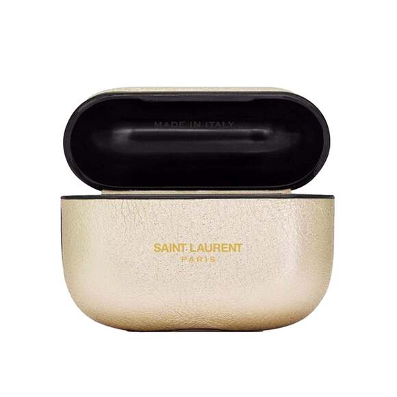 Saint Laurent Metallic Gold Leather Airpods Pro - Picture 5 of 5